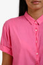 Xirena Pink Cotton Short Sleeve Button Down Top Size XS