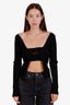 Jacquemus Black Ribbed La Maille Pralù Longue Logo Sweater Size 36