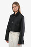 Veste trench courte Prada noire 2023 Re-Nylon Triangle Taille 40