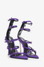 Versace Purple Satin Buckle-Strap Pointed Open Toe Heels Size 39.5