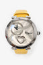 Salvatore Ferragamo Yellow Croc Print 'Cuore' Watch