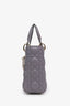 Christian Dior 2017 Grey Cannage Lambskin Small Lady Dior with Strap