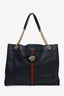 Gucci Black Leather Large Rajah Tote Bag With Pouch