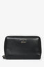 Gucci Black Leather 'Swing' Zip Around Wallet