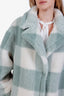 Stand Studio Green/White Check Teddy Maria Maxi Coat Estimated Size S