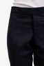 Thom Browne Black Wool Stripe Detail Trousers Size 1