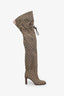 Gucci Brown GG Canvas Over The Knee Boots Size 39