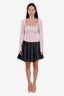 Alaïa Paris Black/White Cotton Eyelet Mini Skirt Size 38