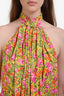 Magda Butrym Yellow/Multicolour Floral Sleeveless Halter Jumpsuit Size 36