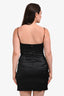 Roberto Cavalli Black Satin Mini Dress Size 46
