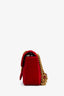 Gucci Red Velvet Marmont Small Shoulder Bag