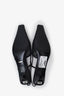 Gucci Black Mesh Crystal Embellished GG Slingback Kitten Heels Size 39.5