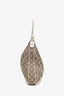 Gucci White Leather and Monogram Canvas Small Abbey Hobo Bag