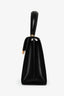 Salvatore Ferragamo Vintage Black Box Leather Gancini Iconic Top Handle with Strap