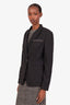 Brunello Cucinelli Navy Virgin Wool Single Breasted Blazer Size 42