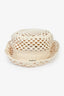 Christian Dior Cream Crochet Logo Bucket Hat Size 58