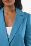 Ensemble blazer bleu en lin à simple boutonnage et short Alice & Olivia, taille 4