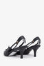 Gucci Black Leather Slingback Heels Size 36C