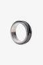 Tiffany & Co. Black Titanium Steel Sterling Silver 1837 Band Ring Size 11.5