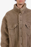 Balenciaga Brown Faux Shearling Jacket Size 5 Mens