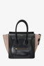 Celine Black/Taupe Leather 'Luggage' Medium Tote