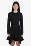 Givenchy Black Ruffle Mini Dress Size S