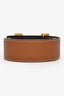 Hermès 2011 Black/Black Leather 38mm Gold Tone H Belt Size 85