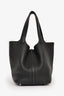 Hermès 2018 Black Clemence Leather Picotin 22 Bag