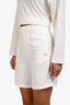 Burberry White Logo Embroidered Shorts Size 14Y