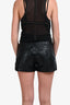 Vince Black Leather Mini Shorts Size 4