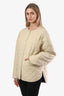 Toteme Cream Cotton Canvas Quilted Jacket Size XS