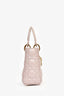 Christian Dior 2017 Pink Iridescent Leather Mini Lady Dior