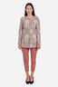 Brunello Cucinelli Pink Virgin Wool Straight Leg Pants Size 4