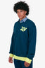 Louis Vuitton Green/Yellow Wool LV Logo Signature Crewneck Sweater Size XL Mens
