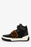 Fendi Black/White Zucca Print High-Top Sneakers Size 7 Men's