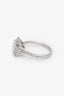 Tiffany & Co. Platinum Soleste 1.09ct G VVS2 Cushion Diamond Halo Engagement Ring