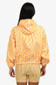 Fendi x Kway Yellow/White Zucca Houdini Print Reversible Rain Coat Size S