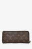 Portefeuille Clémence Louis Vuitton 2015 en toile Monogram marron