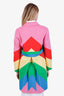 Valentino Rainbow Wool Cashmere Midi Coat Size 6
