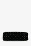 Valentino Black Velvet Studded Medium Shoulder Bag