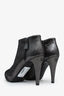 Pre-loved Chanel™ Gunmetal/Black Cap Toe Ankle Booties Size 41.5