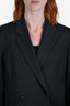 Toteme Dark Grey Wool Double Breasted Blazer Size 36