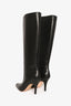 Maison Margiela MM6 Black Leather Knee High Boots Size 40
