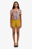 Gold Hawk Olive Green Silk/Lace Shorts Size XS