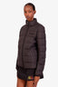 Gucci Black Goose Down Logo Zip Up Jacket Size 44