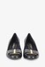 Salvatore Ferragamo Black Leather Vara Bow Pumps
