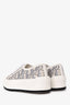 Christian Dior Stone Grey Oblique Embroidered Cotton 'Walk'n'Dior' Platform Sneakers