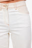 Pre-loved Chanel™ White/Beige Denim Straight Leg Jeans Size 34