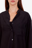 Loewe Black Silk Anagram Embroidered Logo LS Shirt Size 40
