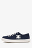 Celine Navy Blue Canvas Triomphe Sneakers Size 37